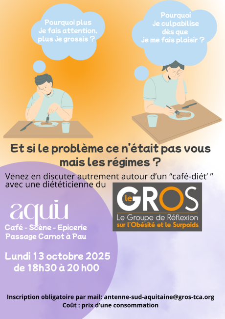 Et si le problème, ce n'était pas vous, mais les régimes ? Café discussion à Pau le 13 octobre 2025